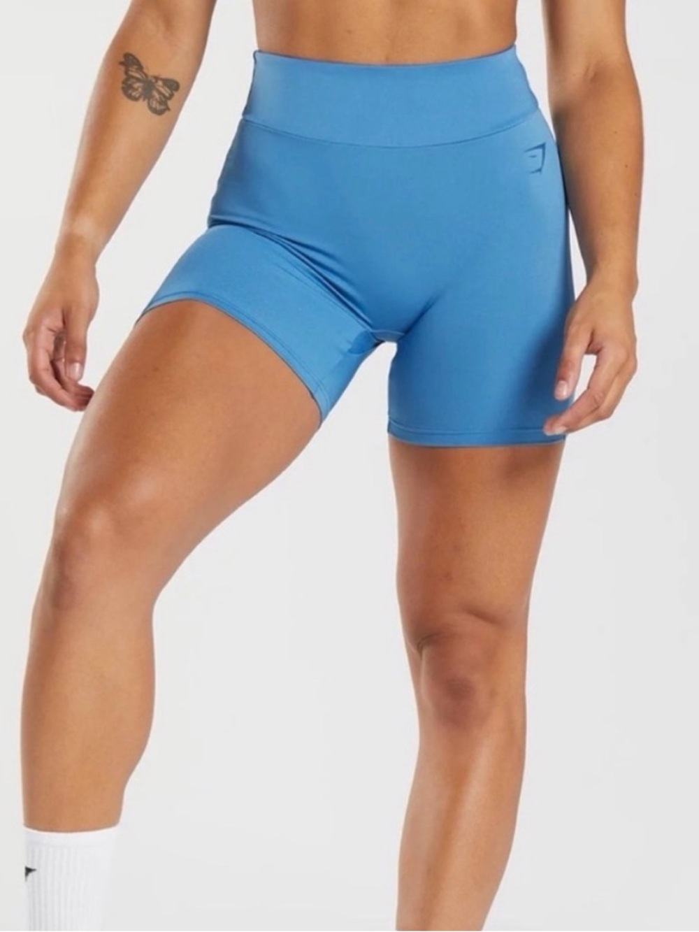 Gymshark Sky Blue High-Rise Bike Shorts